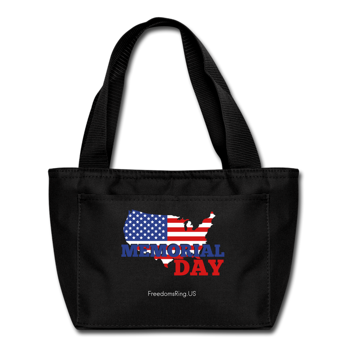 MEMORIAL DAY US FLAG - Lunch Bag - black