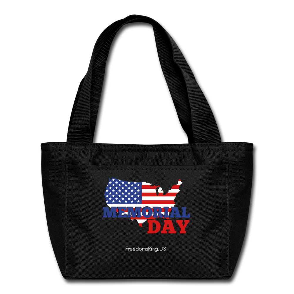 MEMORIAL DAY US FLAG - Lunch Bag - black