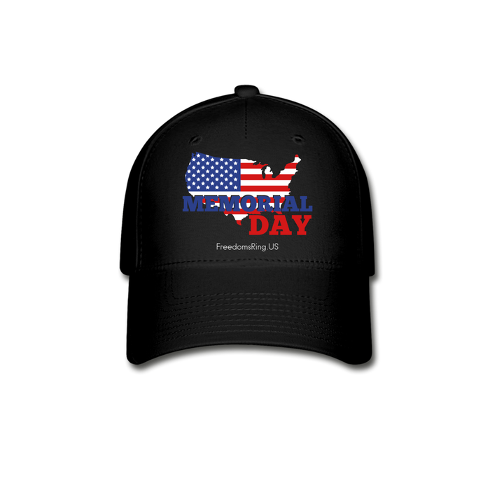 MEMORIAL DAY US FLAG - Baseball Cap - black