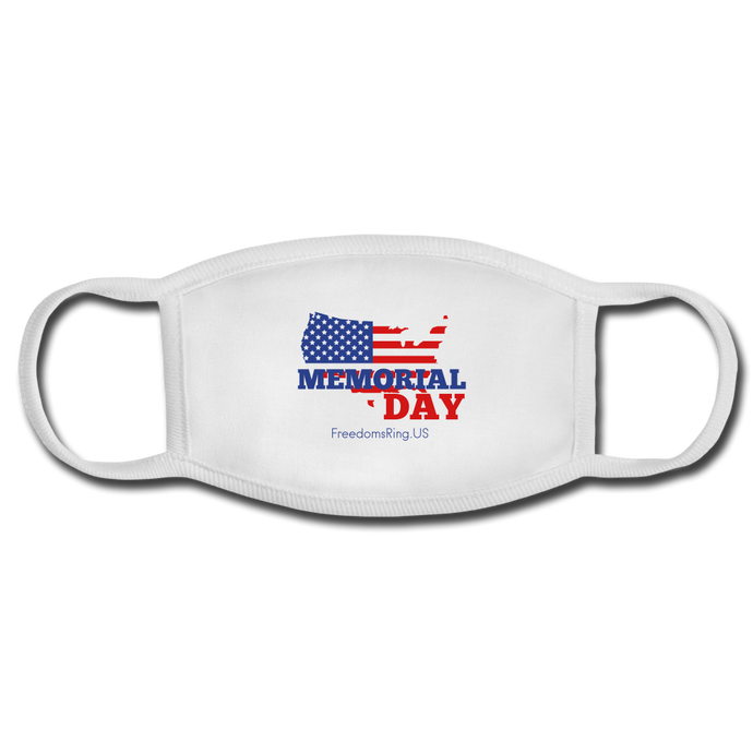 MEMORIAL DAY US FLAG - Face Mask - white/white