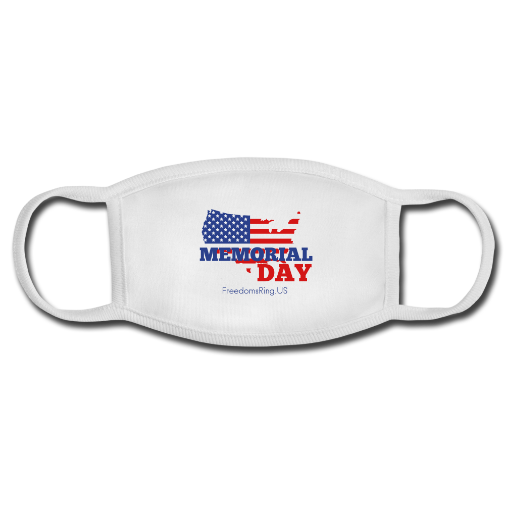 MEMORIAL DAY US FLAG - Face Mask - white/white