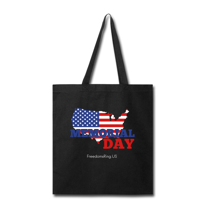 MEMORIAL DAY US FLAG - Tote Bag - black