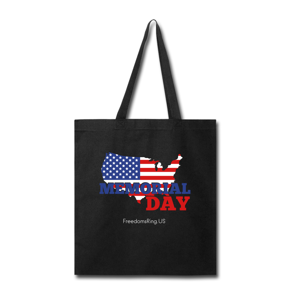 MEMORIAL DAY US FLAG - Tote Bag - black