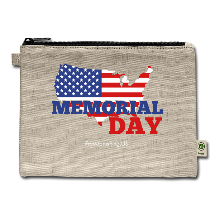 MEMORIAL DAY US FLAG - Carry All Pouch - natural