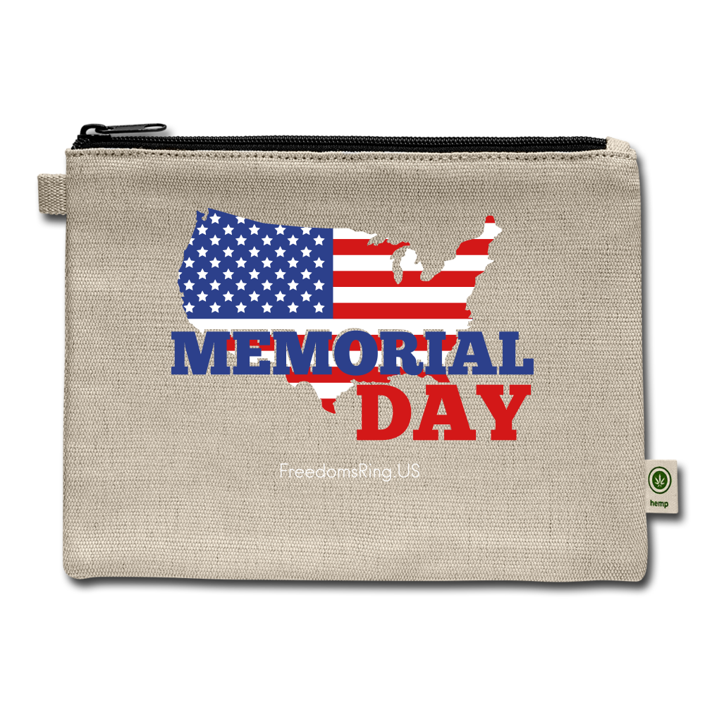 MEMORIAL DAY US FLAG - Carry All Pouch - natural