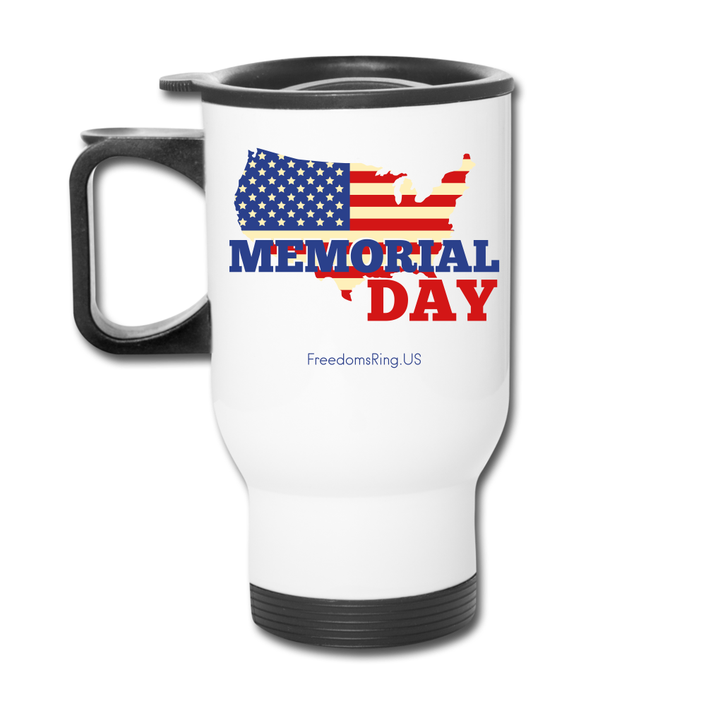 MEMORIAL DAY US FLAG - Travel Mug - white