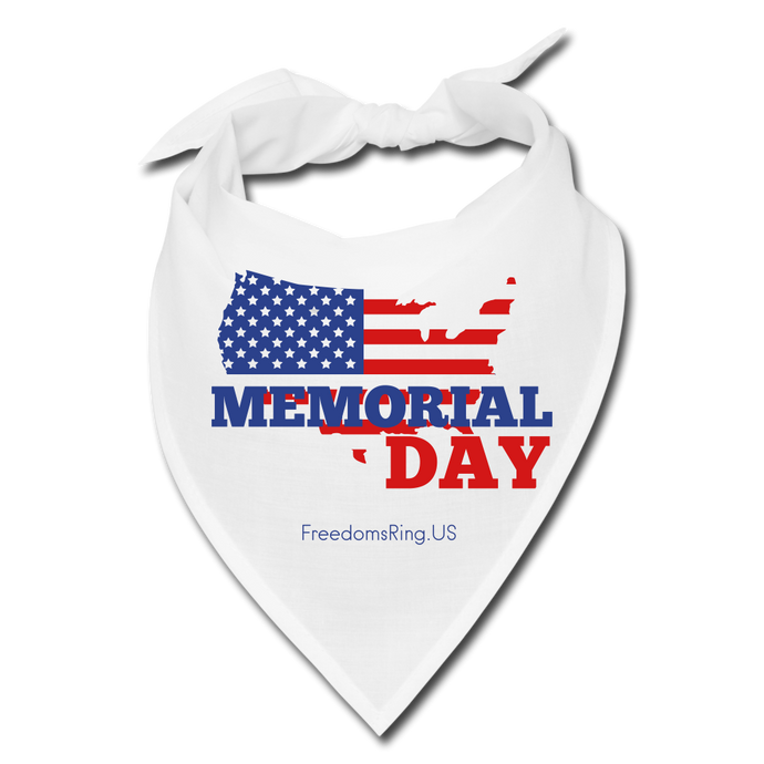 MEMORIAL DAY US FLAG - Bandana - white