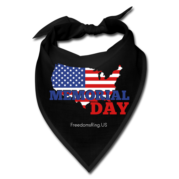 MEMORIAL DAY US FLAG - Bandana - black