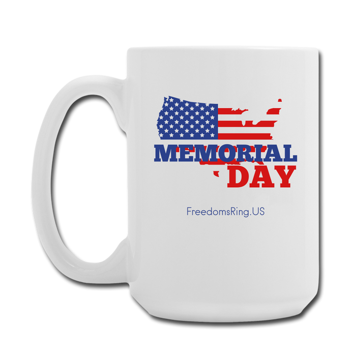 MEMORIAL DAY US FLAG - Coffee/Tea Mug 15 oz - white