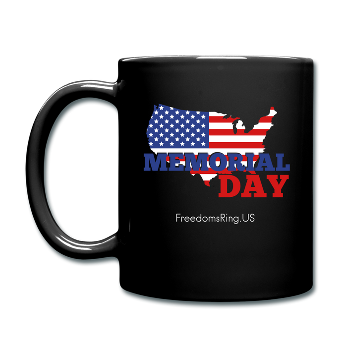 MEMORIAL DAY US FLAG - Full Color Mug - black