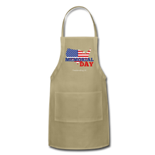 Load image into Gallery viewer, MEMORIAL DAY US FLAG - Adjustable Apron - khaki
