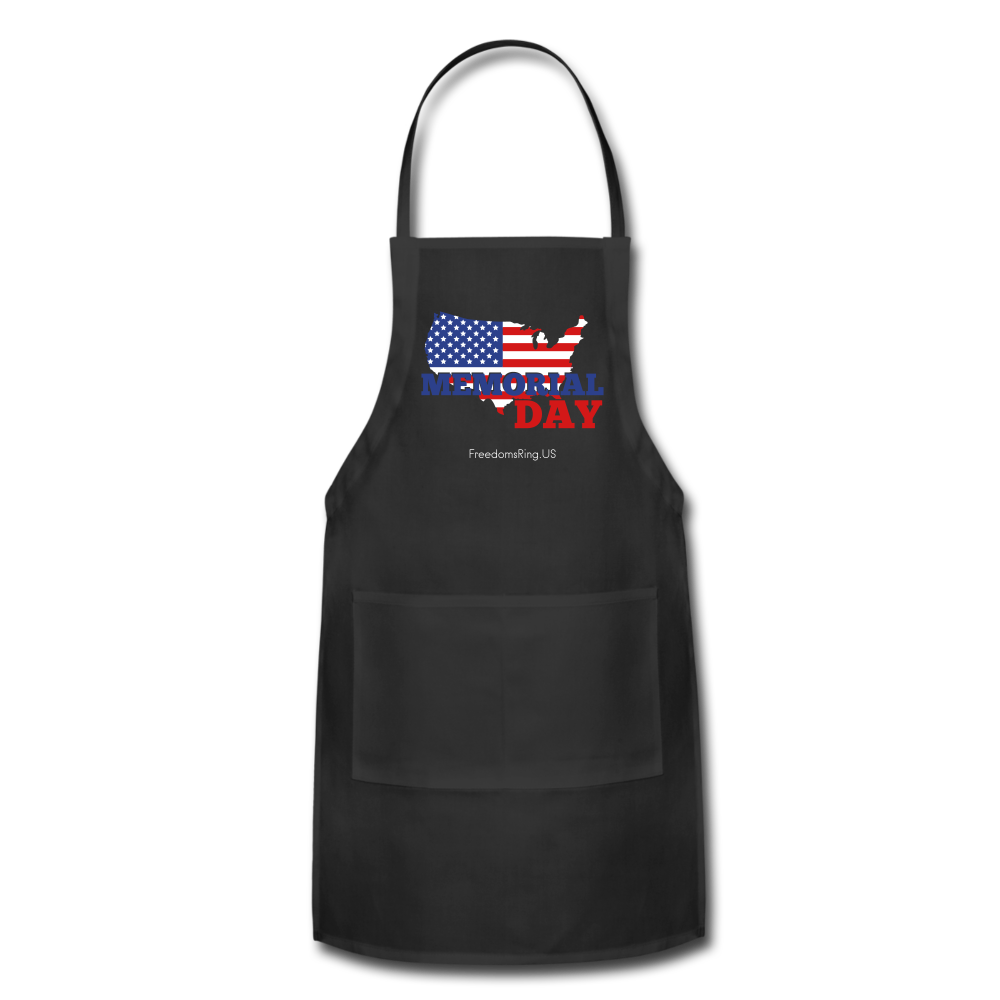 MEMORIAL DAY US FLAG - Adjustable Apron - black