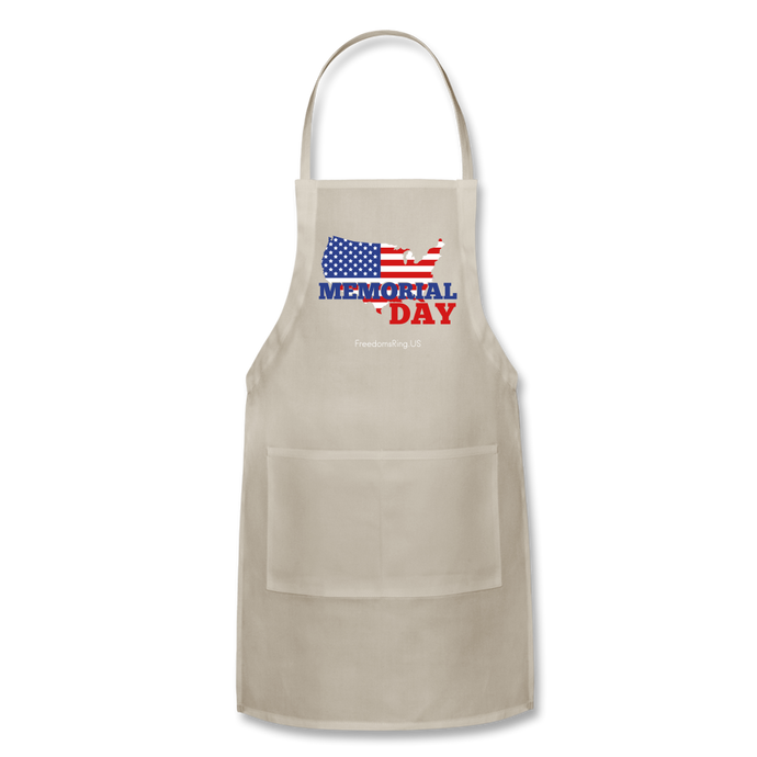 MEMORIAL DAY US FLAG - Adjustable Apron - natural