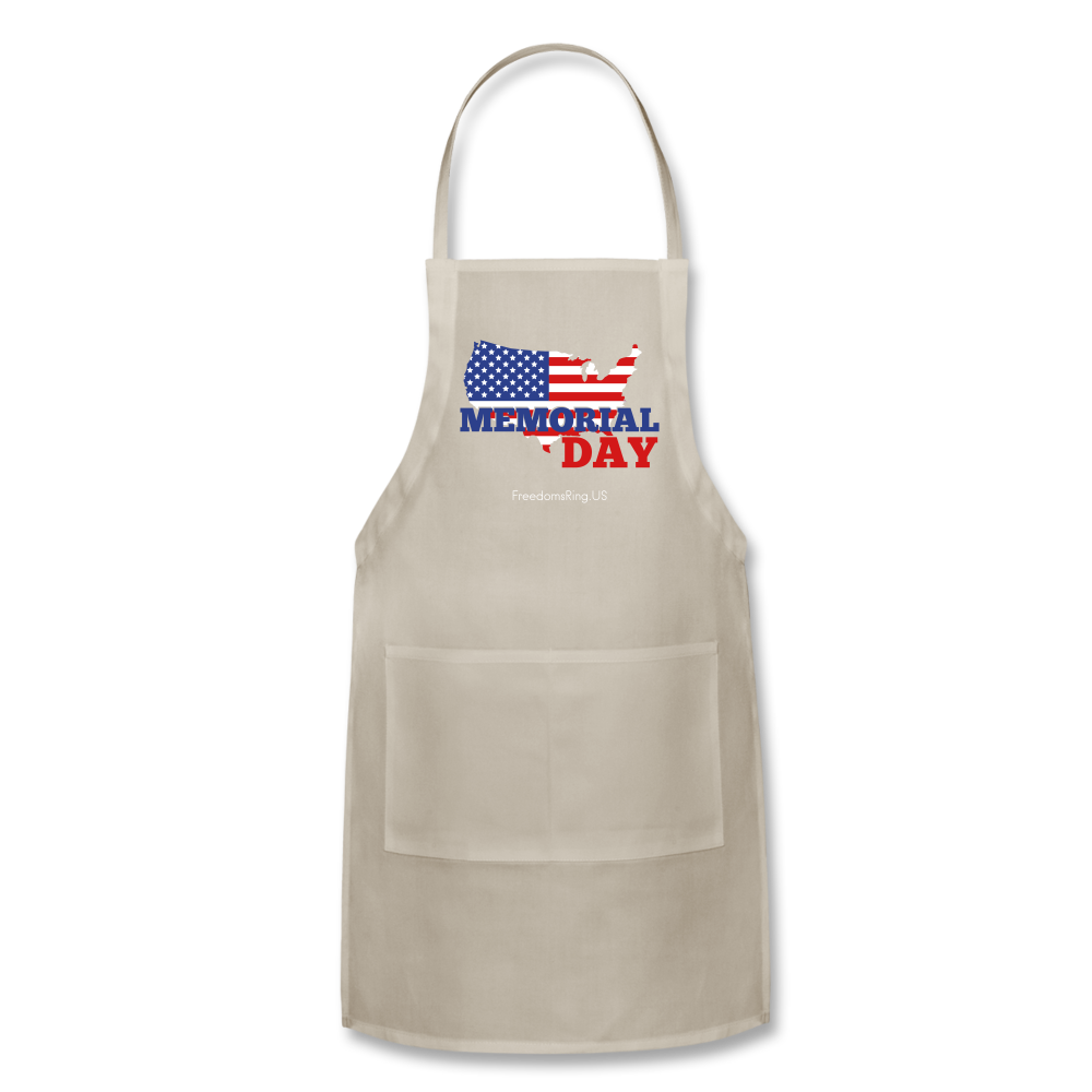 MEMORIAL DAY US FLAG - Adjustable Apron - natural