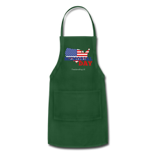 Load image into Gallery viewer, MEMORIAL DAY US FLAG - Adjustable Apron - forest green
