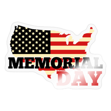 Load image into Gallery viewer, MEMORIAL DAY US FLAG - Sticker - transparent glossy
