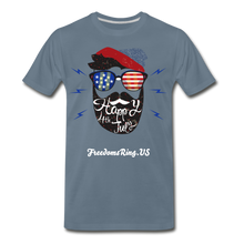 Load image into Gallery viewer, HAPPY 4TH BEARDY! - Men&#39;s Premium T-Shirt - steel blue
