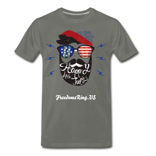 Load image into Gallery viewer, HAPPY 4TH BEARDY! - Men&#39;s Premium T-Shirt - asphalt gray
