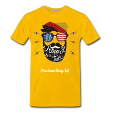 Load image into Gallery viewer, HAPPY 4TH BEARDY! - Men&#39;s Premium T-Shirt - sun yellow
