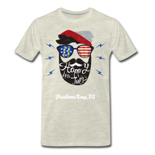 Load image into Gallery viewer, HAPPY 4TH BEARDY! - Men&#39;s Premium T-Shirt - heather oatmeal
