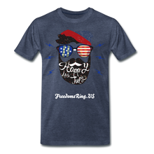 Load image into Gallery viewer, HAPPY 4TH BEARDY! - Men&#39;s Premium T-Shirt - heather blue
