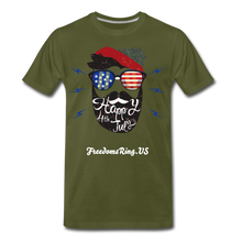 Load image into Gallery viewer, HAPPY 4TH BEARDY! - Men&#39;s Premium T-Shirt - olive green
