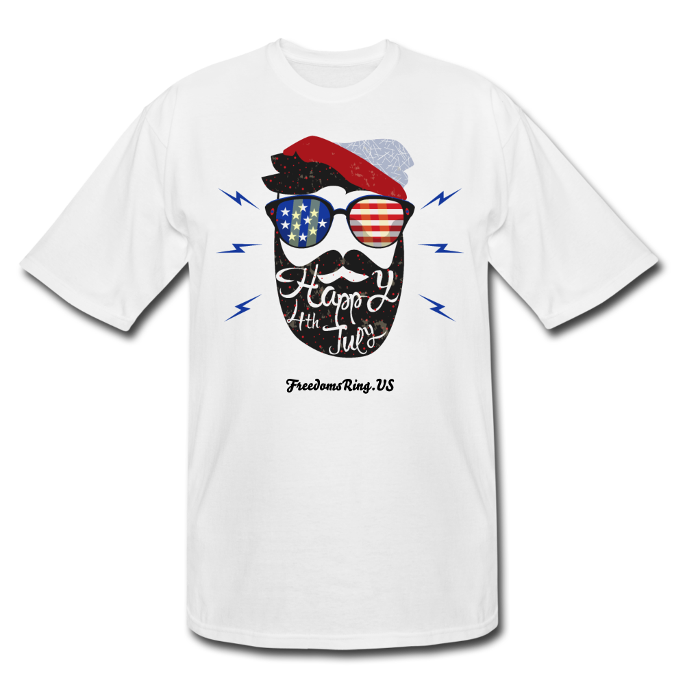 HAPPY 4TH BEARDSICLE! - Men's Tall T-Shirt - white