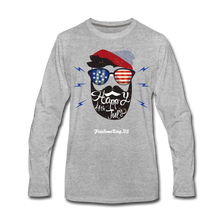 Load image into Gallery viewer, HAPPY 4TH BEARDSICLE! - Men&#39;s Premium Long Sleeve T-Shirt - heather gray
