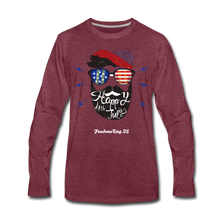 Load image into Gallery viewer, HAPPY 4TH BEARDSICLE! - Men&#39;s Premium Long Sleeve T-Shirt - heather burgundy
