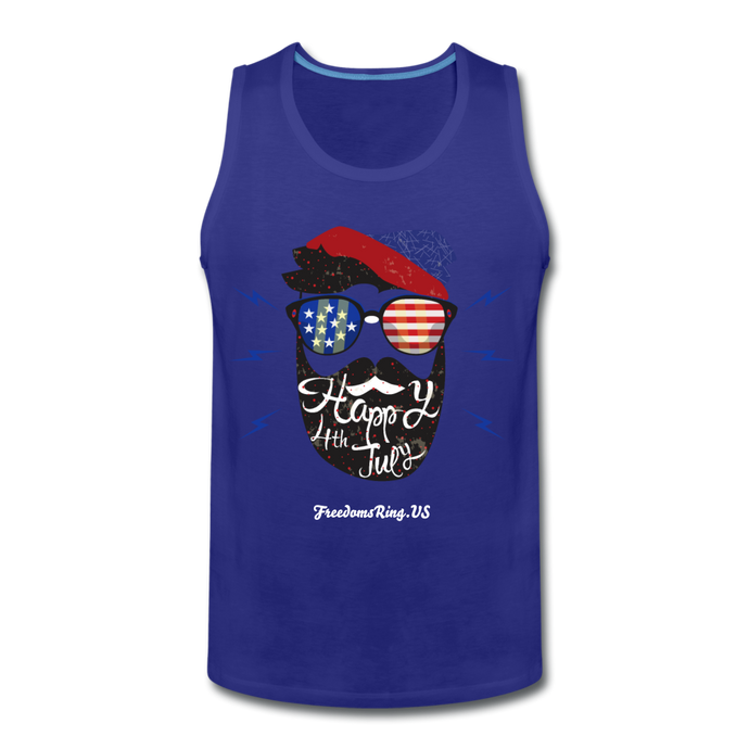 HAPPY 4TH BEARDSICLE! - Men’s Premium Tank - royal blue