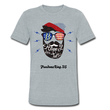 Load image into Gallery viewer, HAPPY 4TH BEARDY! - Unisex Tri-Blend T-Shirt - heather gray
