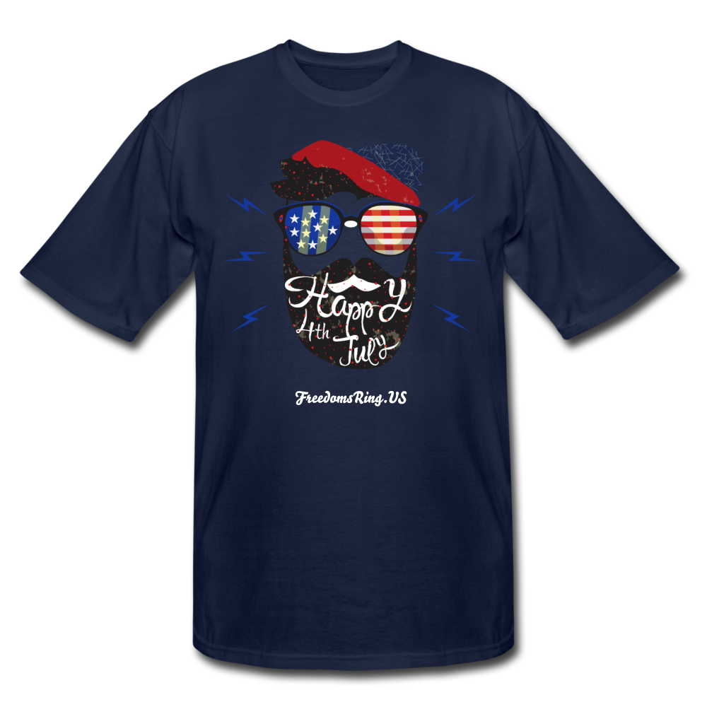 HAPPY 4TH BEARDSICLE! - Men's Tall T-Shirt - navy