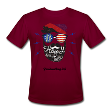 Load image into Gallery viewer, HAPPY 4TH BEARDSICLE! - Men’s Moisture Wicking Performance T-Shirt - burgundy
