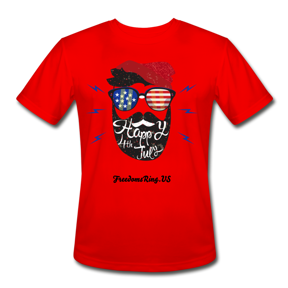 HAPPY 4TH BEARDSICLE! - Men’s Moisture Wicking Performance T-Shirt - red