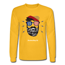 Load image into Gallery viewer, HAPPY 4TH BEARDSICLE! - Men&#39;s Long Sleeve T-Shirt - gold
