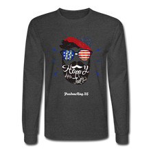 Load image into Gallery viewer, HAPPY 4TH BEARDSICLE! - Men&#39;s Long Sleeve T-Shirt - heather black
