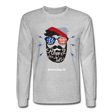 Load image into Gallery viewer, HAPPY 4TH BEARDSICLE! - Men&#39;s Long Sleeve T-Shirt - heather gray
