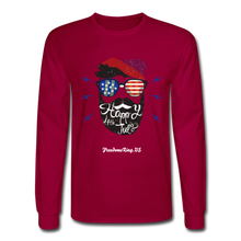 Load image into Gallery viewer, HAPPY 4TH BEARDSICLE! - Men&#39;s Long Sleeve T-Shirt - dark red
