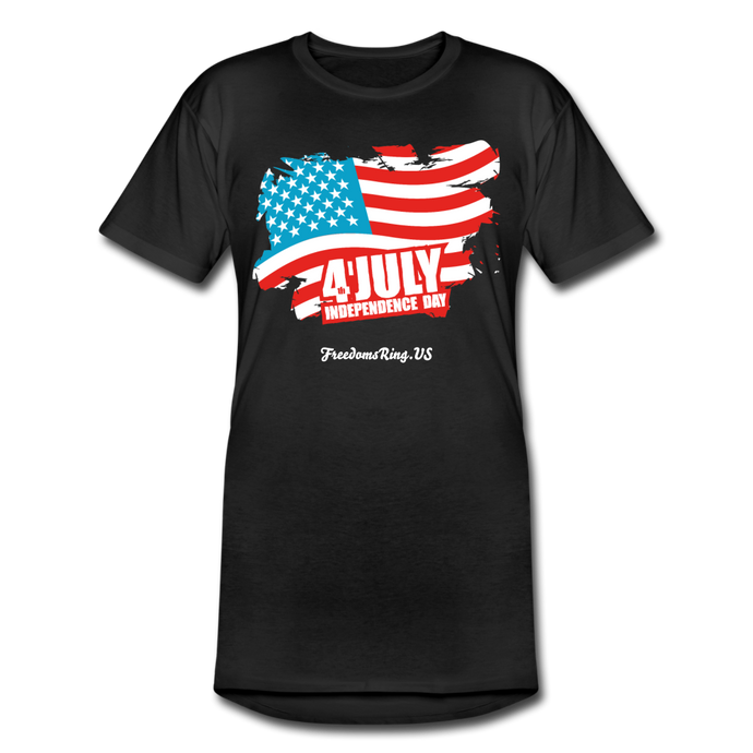 JULY 4TH FLAG - Men’s Long Body Urban Tee - black