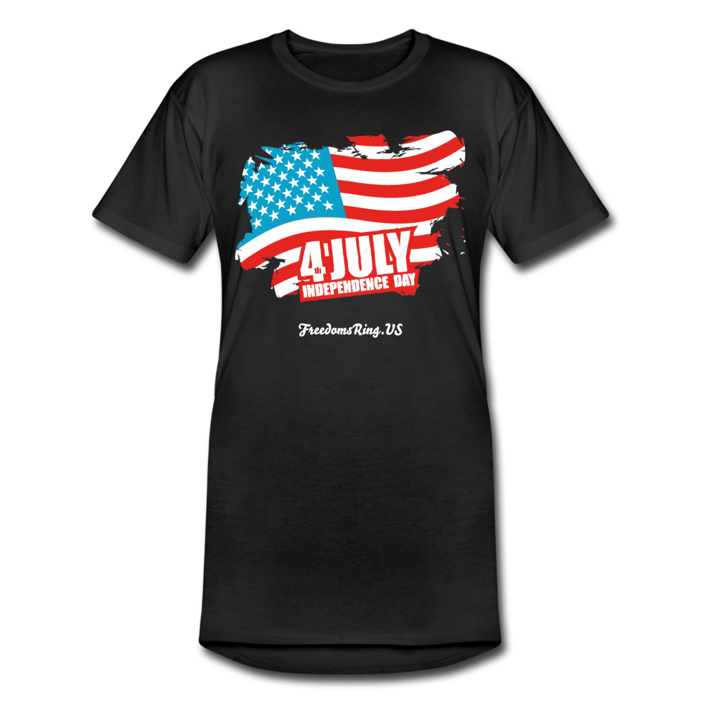 JULY 4TH FLAG - Men’s Long Body Urban Tee - black