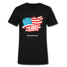 Load image into Gallery viewer, JULY 4TH FLAG - Men&#39;s V-Neck T-Shirt - black
