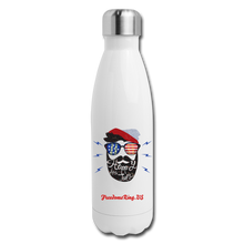 Load image into Gallery viewer, HAPPY 4TH BEARDSICLE! - Insulated Stainless Steel Water Bottle - white
