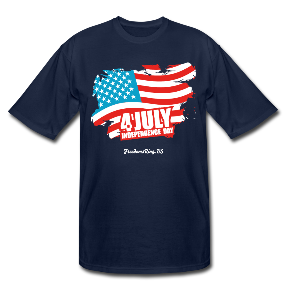 JULY 4TH FLAG - Men's Tall T-Shirt - navy