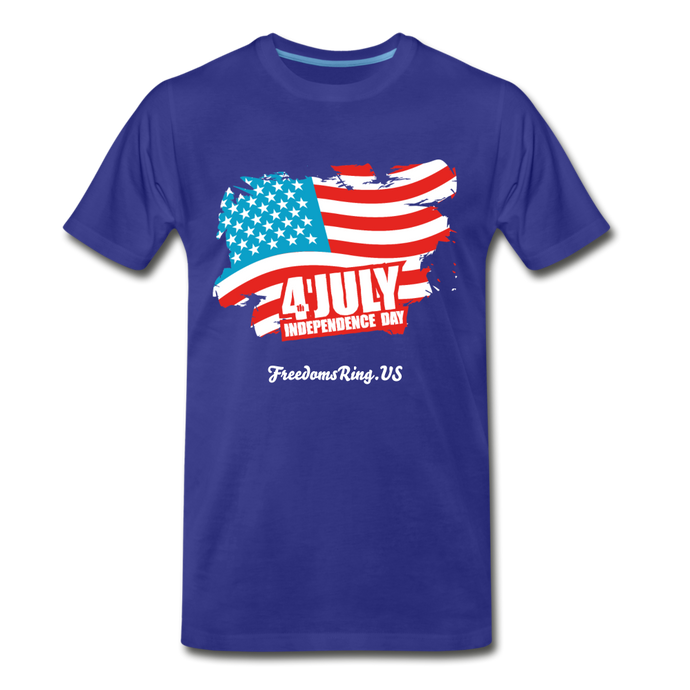 JULY 4TH FLAG - Men's Premium T-Shirt - royal blue