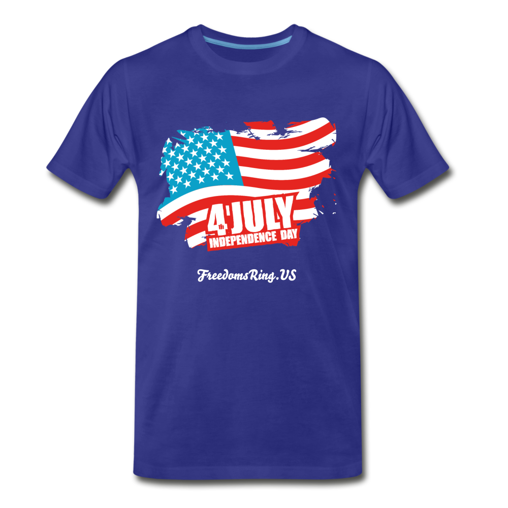 JULY 4TH FLAG - Men's Premium T-Shirt - royal blue