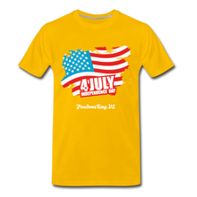 Load image into Gallery viewer, JULY 4TH FLAG - Men&#39;s Premium T-Shirt - sun yellow
