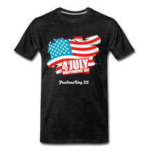 Load image into Gallery viewer, JULY 4TH FLAG - Men&#39;s Premium T-Shirt - charcoal gray
