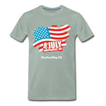 Load image into Gallery viewer, JULY 4TH FLAG - Men&#39;s Premium T-Shirt - steel green
