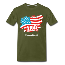 Load image into Gallery viewer, JULY 4TH FLAG - Men&#39;s Premium T-Shirt - olive green
