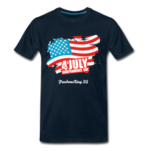 Load image into Gallery viewer, JULY 4TH FLAG - Men&#39;s Premium T-Shirt - deep navy
